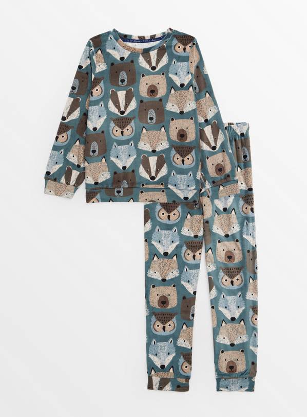 Woodland Animal Printed Long Sleeve Pyjamas 1-1.5 years